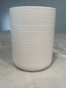 Kitchen Utensil Holder 6.25" White Cylindrical Ceramic Vase - Picture 1 of 7