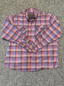 Dixxon Shirt Mens 2XL XXL Purple Plaid Button Up Childhelp Flannel - Picture 1 of 6