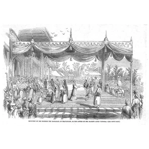 INDIEN Maharaja von Travancore Empfangsbrief von Königin Victoria alter Druck 1852 - Bild 1 von 1