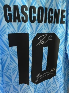 Paul Gascoigne Signed 1991 - 92 Lazio shirt - Number 10 Autograph. - Picture 1 of 5
