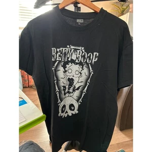 Betty Boop Skeleton Graphic T Shirt Black XL - Picture 1 of 2