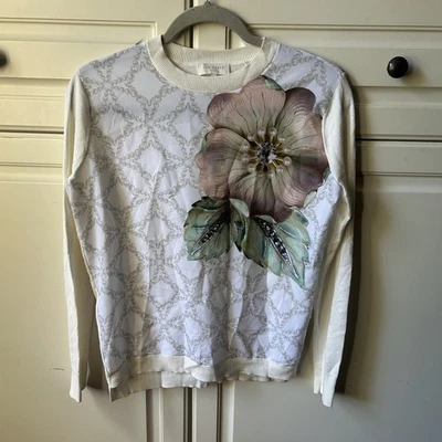 TED BAKER Elegance floral print flower Print Top Women Size 1 Us 4 - Image 1 of 4