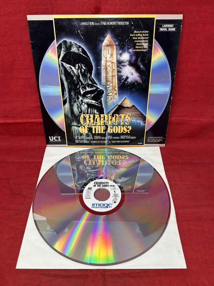Chariots of the Gods - 12" Laserdisc RARE Erich Von Daniken Alien UFO Movie Foto 1 de 4