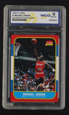 1996 Fleer Michael Jordan Decade of Excellence No4 WCG 10 - Изображение 1 из 2