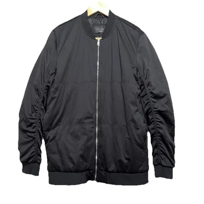 Chaqueta Zara Hombre Talla L Negra Cremallera Completa Forrada Abrigo Abombado Embalable Exterior Invierno Foto 1 de 4