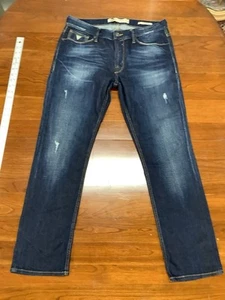 Jeans Guess Los Angeles 34x29 para hombre Lincoln ajustados rectos lavado claro 100 % algodón - Imagen 1 de 7