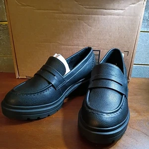 Nwb Rocket Dog Imea Loafer Black Chunky Women’s 7.5 - Picture 1 of 10