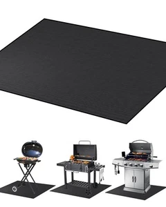 Mjokoj Large Under Grill Mat, 65×42 inch BBQ Floor mats, Deck Patio Protector... - Picture 1 of 7