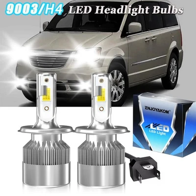 H4 9003 LED Headlight Bulbs High Low Beam For Chrysler Town & Country 1978-1988 - Image 1 of 4