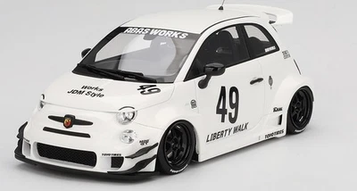 LB-WORKS x Abas Works Abarth 595 Gara White in 1:18 scale by Topspeed - Image 1 of 4