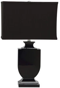 Lighting Collection Darcy Modern Black Crystal Urn/ Black Shade 24-inch Bedro... - Picture 1 of 6