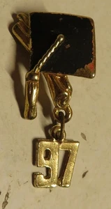 Spilla cappello berretto laurea vintage 1997 tono oro nero senza marchio usata alta 1,5" ottime condizioni - Foto 1 di 12