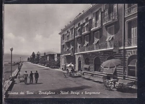 Cartolina Riviera dei Fiori Bordighera Hotel Parigi e Lungomare ANIMATA GA333 - Picture 1 of 1