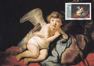 LIECHTENSTEIN 2000 TWO FIRST DAY COVERS ART ON MAXI CARD, GODS ONCE WALKED - Picture 1 of 2