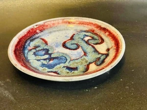 VTG Studio Art Pottery CLAUDE HUTCE Signed Original 7” Plate 1985 Beautiful! - Picture 1 of 5