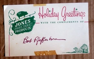 Tarjeta de felicitación de vacaciones vintage Jones Dairy Farm Fort Atkinson Wisconsin WI - Imagen 1 de 1