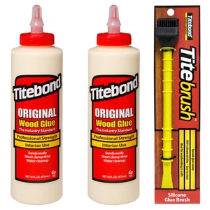 2 x Titebond Original 473ml Holzleim für den Innenbereich + Titebrush Leimpinsel - Bild 1 von 4