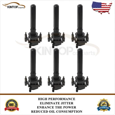 Paquete de 6 bobinas de encendido para Chrysler Sebring Dodge 2,7 L 2002 2003 2004 2005 Foto 1 de 4
