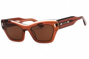 Occhiali da sole CALVIN KLEIN CK23503S 601 montatura rosa lenti marroni 54 mm - Foto 1 di 4
