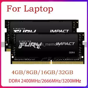 FURY 4GB 8GB 16GB 32GB DDR4 2400 2666 3200 MHz SO-DIMM Laptop Memory 260-Pin lot - Picture 1 of 11