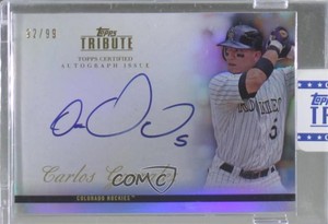 2012 Topps Tribute Auto /99 Carlos Gonzalez #TA-CG1 Auto
