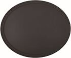 Black Plastic Non Slip Serving Tray Oval 27 X 22" (68.5 X 56.5Cm) Pack Of 6