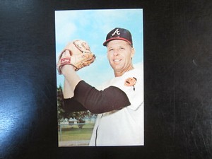 1968 Dexter Press Keith Travis Johnson Post Card (BG) Atlanta Braves