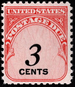 US - 1959 - 3 Cents Carmine Rose & Black Numeral of Value Postage Due # J91 NH