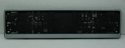 Marco de matrícula PLATEADO soporte europeo vw audi bmw porsche mercedes volvo Foto 1 de 4