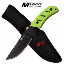 FIXED BLADE KNIFE MTECH USA GREEN RUBBERIZED NYLON FIBER HANDLE E2071GN