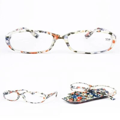Ladies/Womens Patterned Reading Glasses with matching case, Excellent Quality