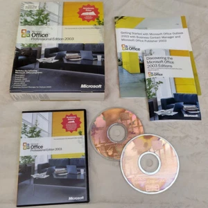 Microsoft Office Professional 2003 Academic Edition with Key & BCM - 2 Discs - Picture 1 of 1