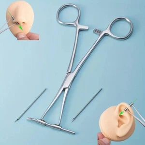 Pinzas para piercing corporal, oreja y nariz piercing tubo aguja guía pinzas - Imagen 1 de 10