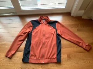 New Balance Men's Soft Shell Fleece Jacket Size L Black And Red Orange - Picture 1 of 12
