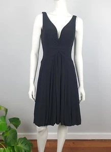 Joseph Ribkoff UK Size 10 LBD A Line Dress V Neckline Gathered Waist Black Party - Bild 1 von 11