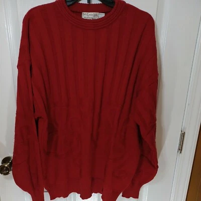 Suéter rojo Bonney & Gordon para hombre talla grande Foto 1 de 4