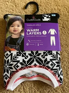 Cuddl Duds Geométrico Capas Cálidas 2 Piezas Juego Baselayer Mangas Largas Pantalón 5T - Imagen 1 de 4