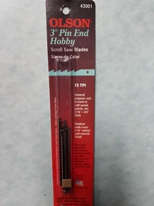 Olson 3 in. Carbon Steel Scroll Saw Blade 15 TPI 6 Pk, 43001 - Picture 1 of 3
