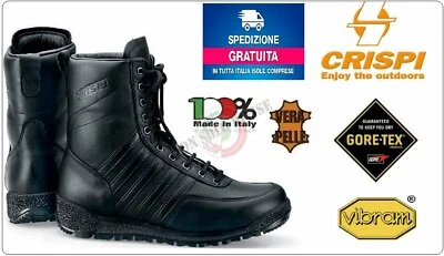 Anfibi CRISPI SWAT HTG Militari in Pelle e GoreTex Anfibio Crispi Polizia EI X - Immagine 1 di 4