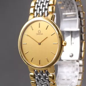 【Near MINT】 OMEGA De Ville Cal.1378 Gold Vintage 32mm QZ Men's Watch Swiss Made - Picture 1 of 12