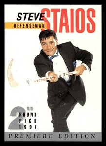 1991 Arena Draft Tuxedo Exclusive Premiere Edition Steve Staios #20 Auto /667