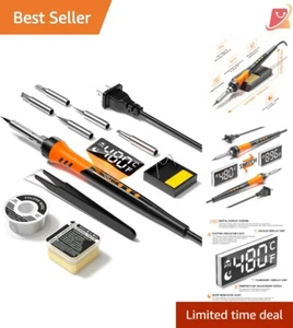90W LCD Soldering Iron Kit Adjustable Temp 180-480°C DIY Repair Tool - Picture 1 of 10