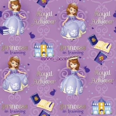 34 Inches Disney Princess Sophia in Training Purple Cotton Fabric Royal Achiever - Image 1 of 2