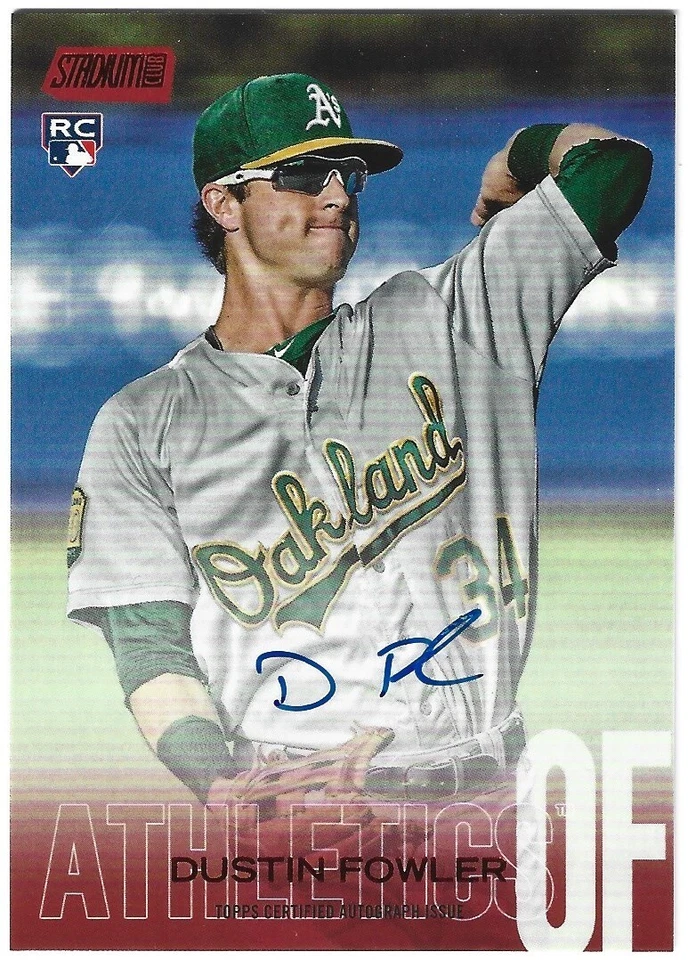 2018 Topps Stadium Club Red Foil Dustin Fowler #SCA-DF Autograph Auto #43/50 - Image 1 of 1
