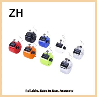 Número de 4 dígitos Dual Clicker Golf contador manual preto prático conveniente (8 peças) - Imagem 1 de 4