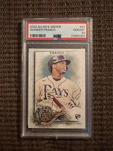 2022 Topps Allen & Ginter Wander Franco RC PSA 10 GEM MT #91 - Tampa Bay Rays - Picture 1 of 3