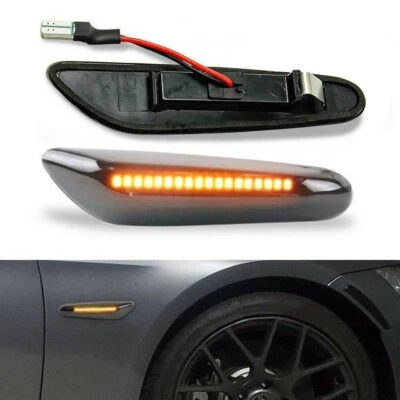 2x Dynamic LED Side Marker Light For BMW E60 E90 E46 E91 E92 E93 E82 E81 E84 E88 Foto 1 de 4