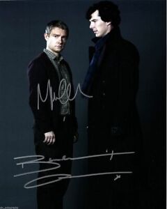 Benedict Cumberbatch & Martin Freeman - Sherlock Autograph Signed Photo Print