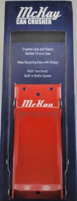 Trituradora y abridor de botellas de metal y plástico Mckay de alta resistencia montado en la pared negro Foto 1 de 4