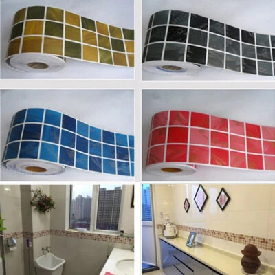Kitchen Sticker Bathroom Mosaic Sticker Self-adhesive Wall Home Decor USA STOCK - Image 1 of 4
